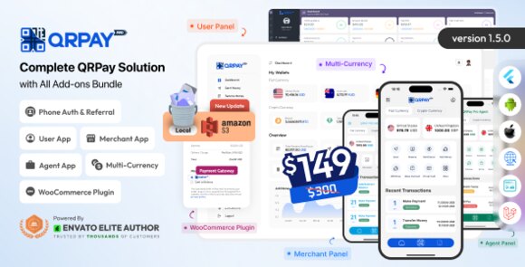 QRPay Pro v1.5.0 Nulled – Complete QRPay Solution with All Add-ons Bundle Source