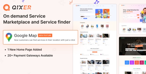Qixer v1.6 Nulled – Multi-Vendor On demand Service Marketplace and Service Finder PHP Script
