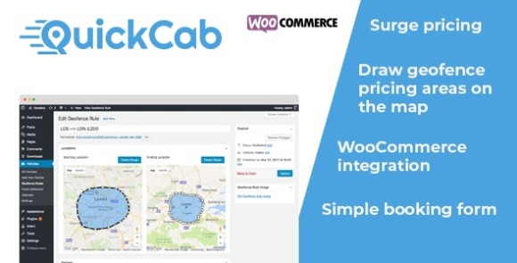 QuickCab v1.4.6 – WooCommerce Taxi Booking Plugin