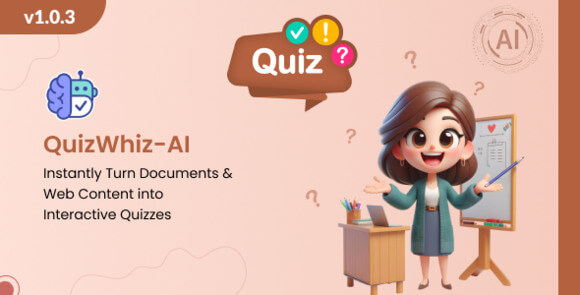 QuizWhiz AI v1.2.0 – AI Powered Quiz Generator – Built with Laravel Script