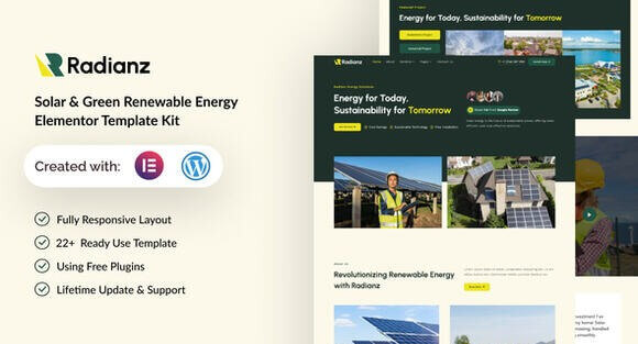 Radianz – Solar & Green Renewable Energy HTML Template