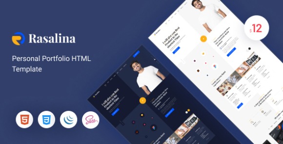 Rasalina v1.0 – Personal Portfolio HTML5 Template Free