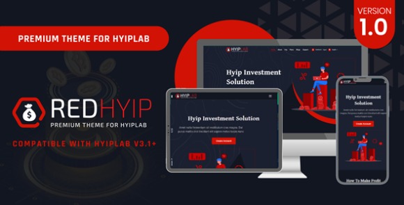 RedHyip v1.2 – Premium Theme For HYIPLAB Free