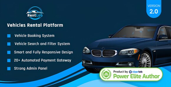 RentLab v2.0 Nulled – Vehicles Rental Platform PHP Script