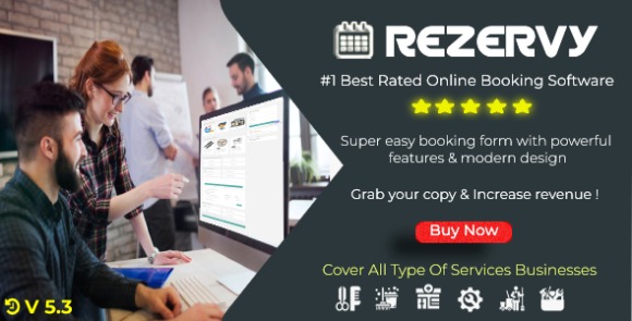 Rezervy v5.3 – Online Bookings System for Cleaning, Maids, Plumber, Maintenance, Repair, Salon Services PHP Script