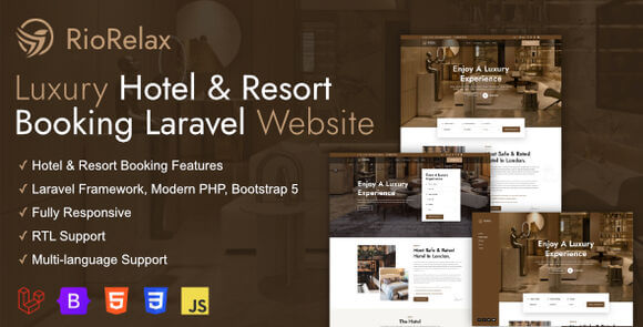 RioRelax v1.9.1 Nulled – Laravel Luxury Hotel & Resort Booking Website PHP Script