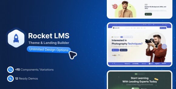 Rocket LMS Theme and Landing Page Builder v2.1 – Script