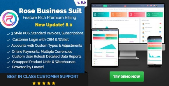 Rose Business Suite v8.0 Nulled – Accounting, CRM and POS Software