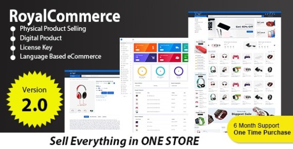 RoyalCommerce v2.0 – Laravel Ecommerce System with Physical and Digital Product Selling Script