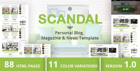 SCANDAL – Personal Blog, Magazine & News Template