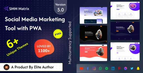 SMM Matrix v5.0 Nulled – Social Media Marketing Panel with PWA PHP Script
