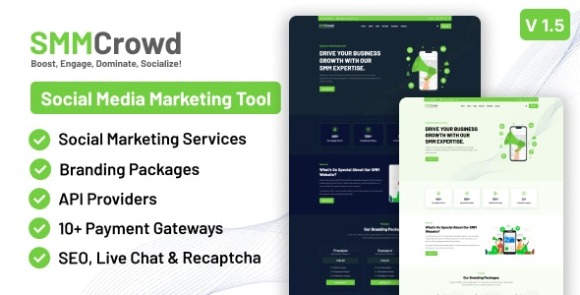 SMMCrowd v1.5 – Marketplace of SMM Services PHP Script