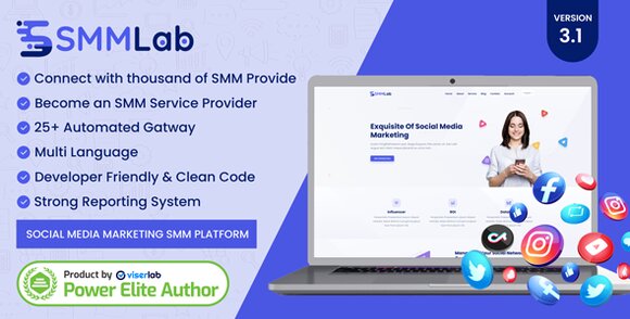 SMMLab v3.3 Nulled – Social Media Marketing SMM Platform PHP Script