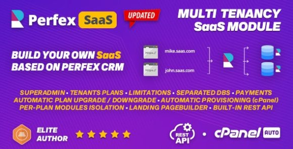 SaaS Module for Perfex CRM v1.0.8 – Multi Tenancy Support Addon