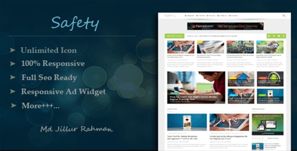 Safety v1.1 – Responsive MultiPurpose Blogger Template Free