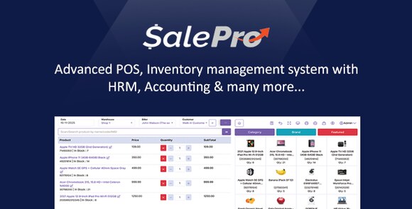 SalePro v5.6.1 Nulled – POS, Inventory Management System, HRM & Accounting Script