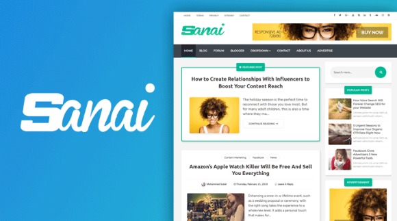 Sanai – High Quality Responsive Blogger Template