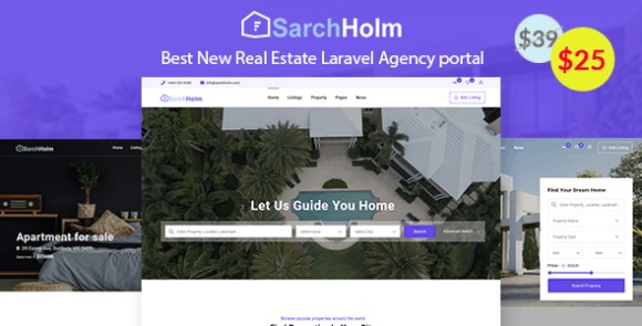 Sarchholm v2.0.5 – Real Estate Laravel Multilingual Agency Portal PHP Script