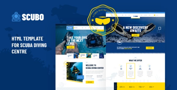 Scubo v1.0 – HTML Template For Scuba Diving Centre Free