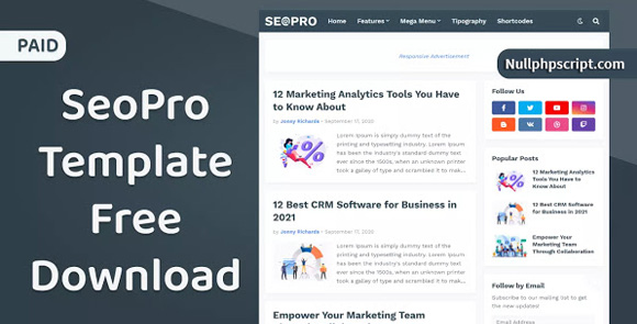 SeoPro v1.4.0 – (Premium) Responsive Blogger Template
