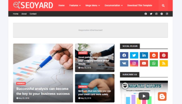 SeoYard v2.0 – Blogger Template