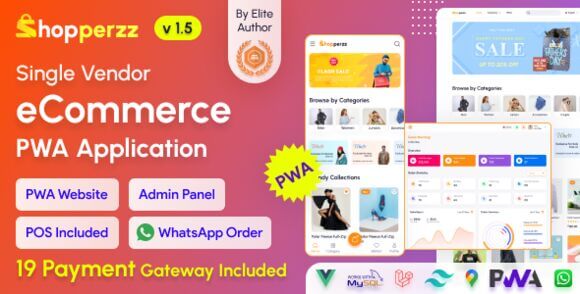 Shopperzz v1.9 Nulled – PWA eCommerce CMS with POS & WhatsApp Ordering | Inventory Management Script