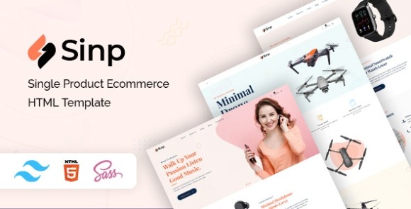 Sinp v1.0 – Single Product Ecommerce HTML Template Free