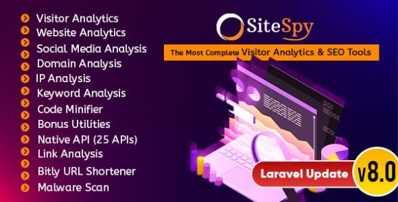 SiteSpy v8.4 Nulled – The Most Complete Visitor Analytics & SEO Tools Script