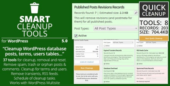 Smart Cleanup Tools v5.2 – Plugin for WordPress Free