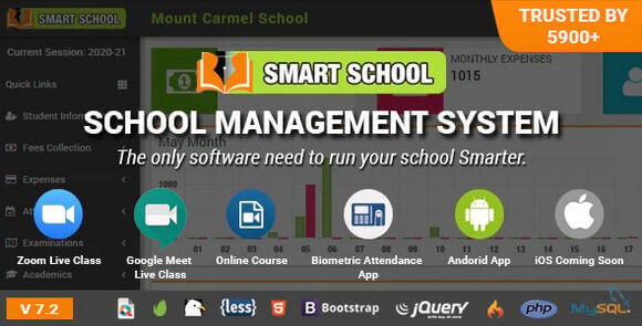 Smart School v7.2.0 Nulled – School Management System PHP Script