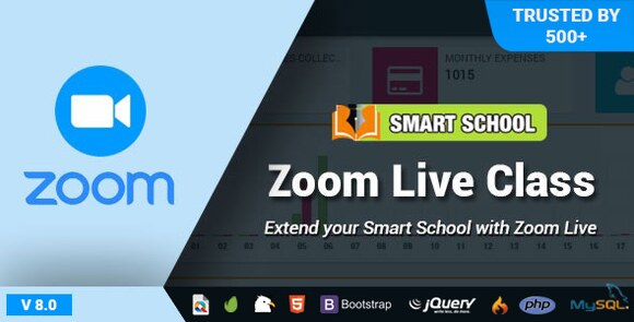 Smart School Zoom Live Class v8.0 – Addon
