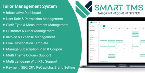 Smart TMS SaaS v1.4 – Tailor Management System PHP Script