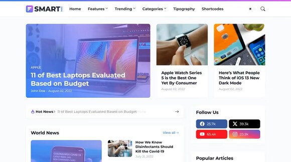 SmartMag – News and Magazine Blogger Template