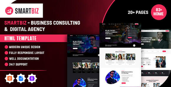 Smartbiz – Business Consulting & Digital Agency HTML Template