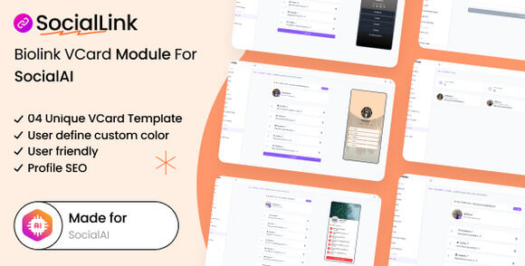 SocialLink v1.0 – Biolink VCard Module for SocialAI Addon