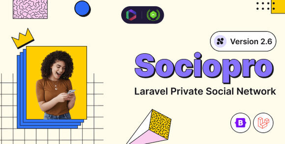 Sociopro v2.6.1 Nulled – Laravel Private Social Network PHP Script