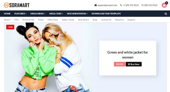 SoraMart – Responsive Blogger Shopping Template