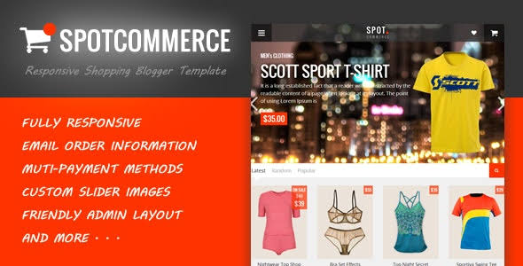 SpotCommerce v1.6.3 – Blogger Shopping Template Free