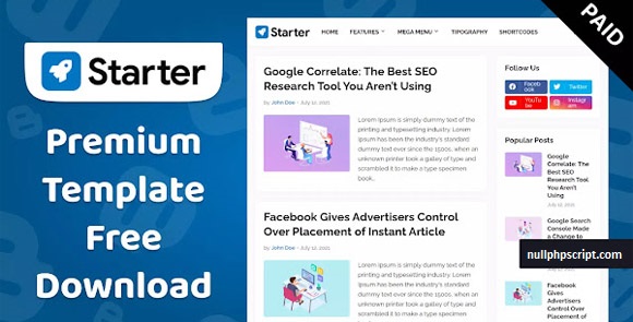 Starter v1.8.0 Premium – Responsive Blogger Template