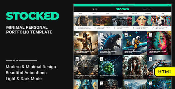 Stocked v1.0 – Personal Portfolio HTML Template