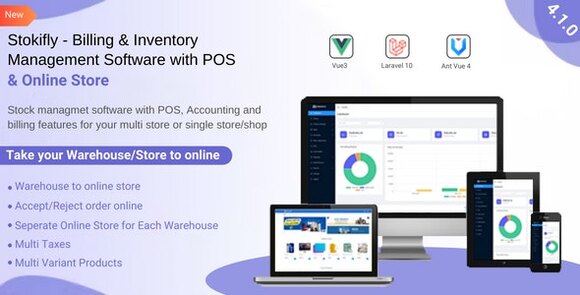 Stockifly v4.1.0 – Billing & Inventory Management with POS and Online Shop Script