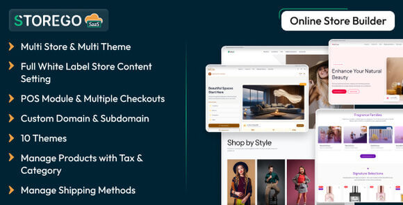 StoreGo SaaS v8.3 Nulled – Online Store Builder PHP Script