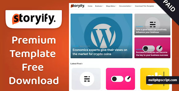 Storyify v1.0 Premium – Responsive Blogger Template Free
