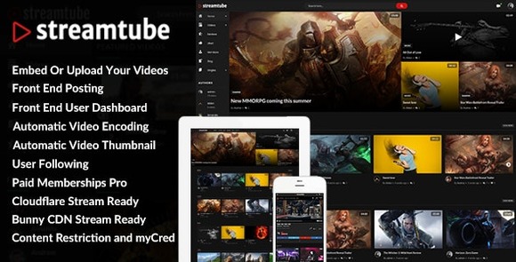 StreamTube v3.0.16 Nulled – Video Streaming WordPress Theme