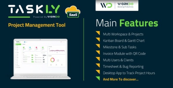 TASKLY SaaS v4.0 – Project Management Tool Nulled PHP Script