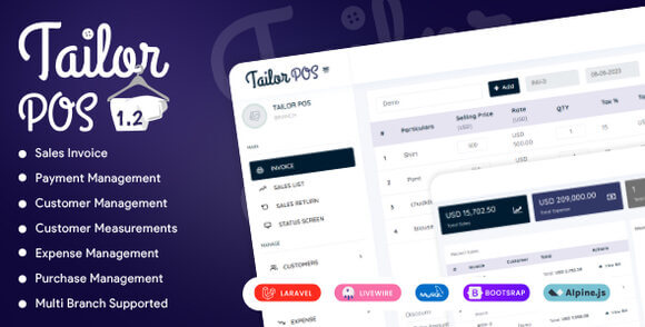 TailorPos v1.3.1 – POS and Order Management System PHP Script