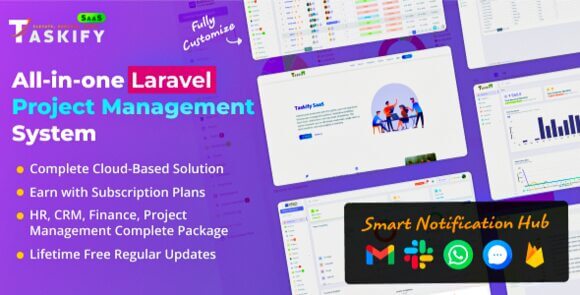 Taskify SaaS v2.0.0 – Project Management System in Laravel Script