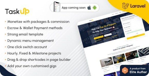 Taskup v1.4 – A Freelance and Service Finder Marketplace PHP Script