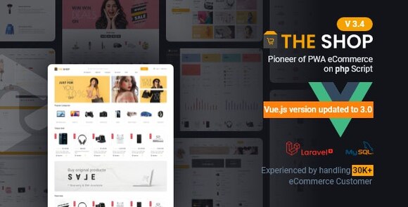 The Shop v3.6 Nulled – PWA eCommerce CMS PHP Script