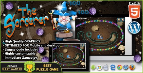 The Sorcerer v2.0 – HTML5 Puzzle Game Free